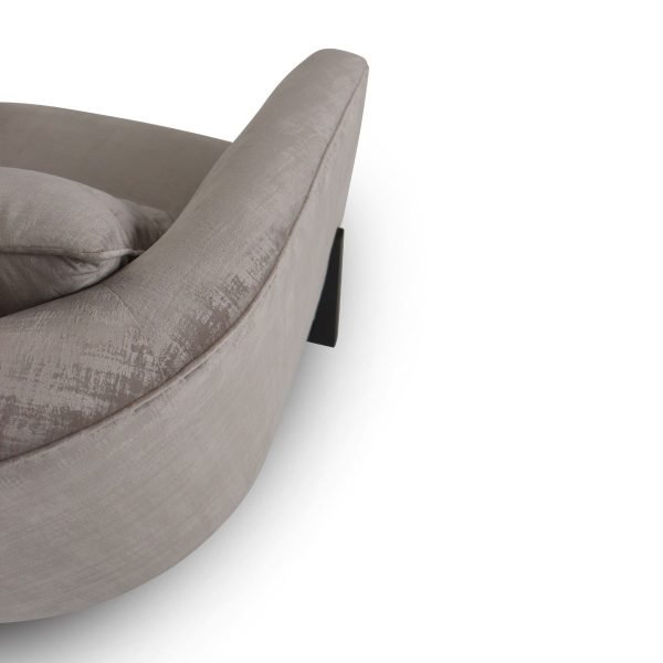 Modrest Forbis - Contemporary Grey Fabric Accent Chair - Image 3