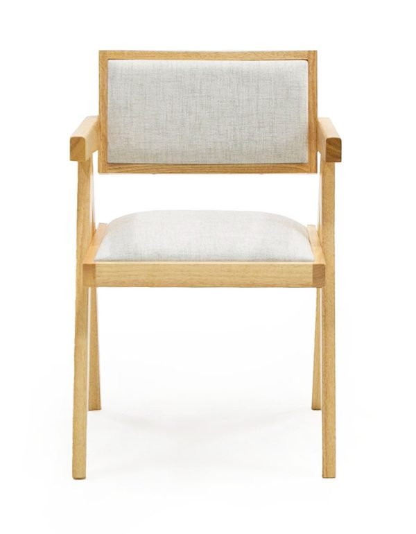 Modrest Fern - Modern Natural and Beige Dining Chair Set of 2 - Image 2