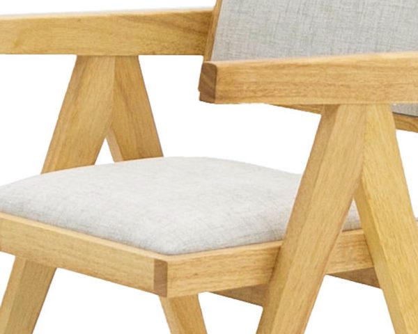 Modrest Fern - Modern Natural and Beige Dining Chair Set of 2 - Image 5