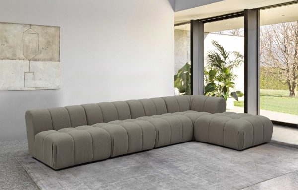 Divani Casa Juniper - Modern Grey Modular Sectional Sofa