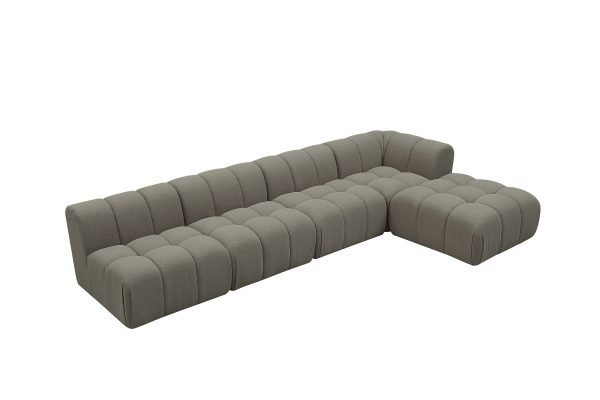 Divani Casa Juniper - Modern Grey Modular Sectional Sofa - Image 4