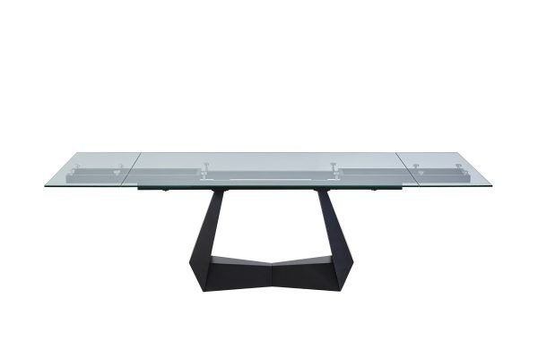 Modrest Maroney - Modern Walnut and Glass Extendable 70.5"/106" Dining Table
