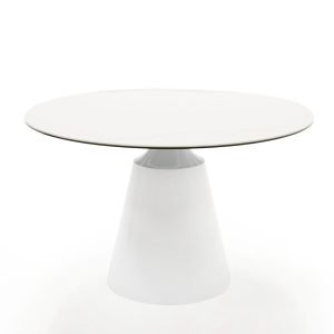 Modrest Edith - Modern Round White Ceramic Dining Table