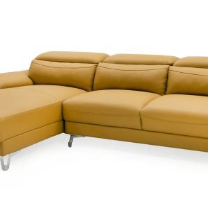 Divani Casa Sura - Modern Camel Leather Left Facing Sectional Sofa