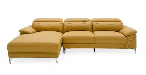Divani Casa Sura - Modern Camel Leather Left Facing Sectional Sofa - Image 3