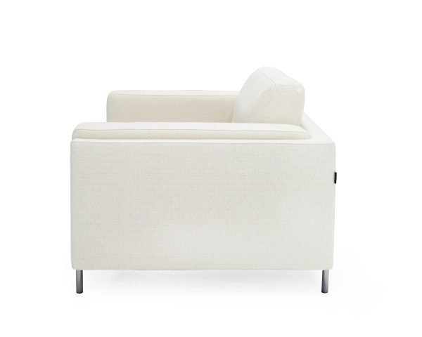 Divani Casa Schmidt - Modern Off White Fabric Chair - Image 3