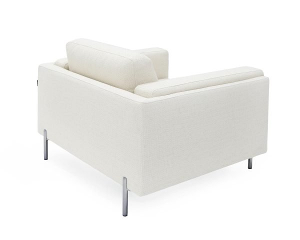 Divani Casa Schmidt - Modern Off White Fabric Chair - Image 4