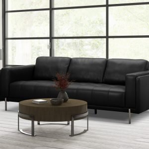 Divani Casa Schmidt - Modern Black Leather Sofa