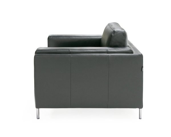 Divani Casa Schmidt - Modern Black Leather Chair - Image 3