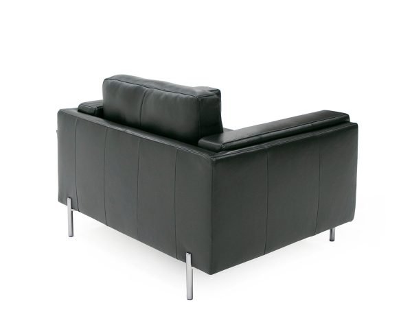 Divani Casa Schmidt - Modern Black Leather Chair - Image 4