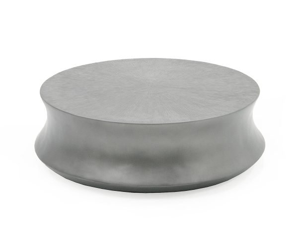 Modrest Airdrie - Modern Antique Grey Small Round Coffee Table - Image 4