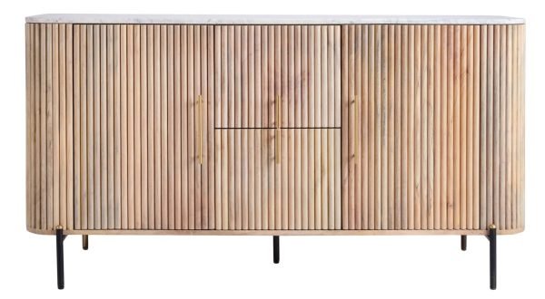 Modrest - Cambridge White Marble & Mango Buffet - Image 3