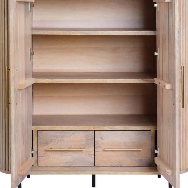 Modrest - Cambridge White Marble & Mango Tall Buffet - Image 2