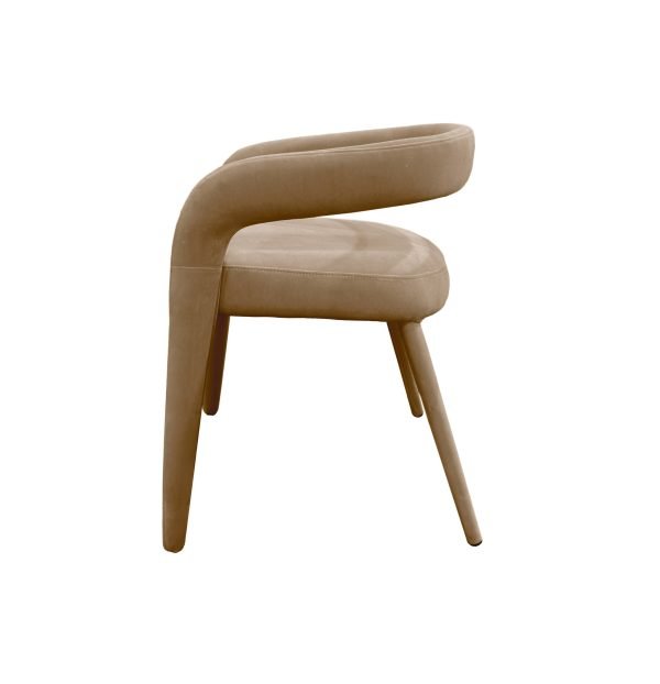 Modrest Mundra - Modern Beige Fabric Dining Chair - Image 2