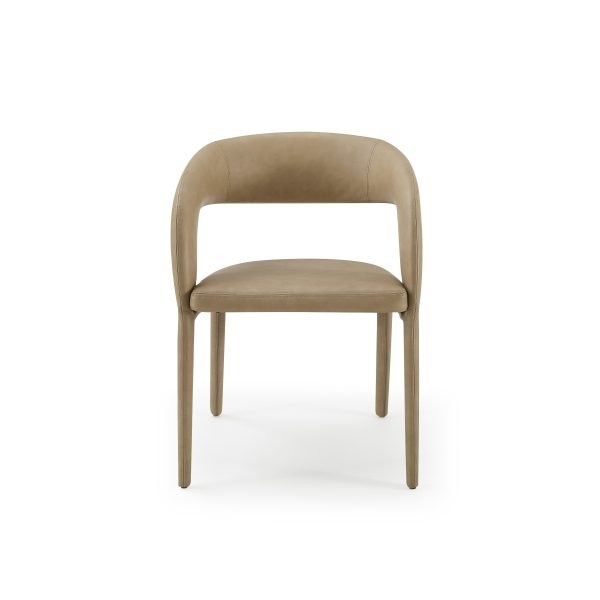 Modrest Faerron - Modern Tan Leatherette Dining Chair - Image 2