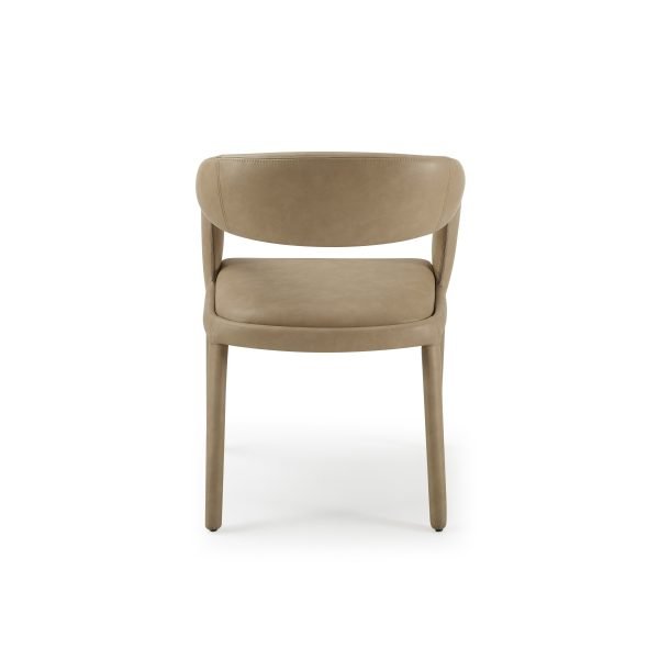 Modrest Faerron - Modern Tan Leatherette Dining Chair - Image 4