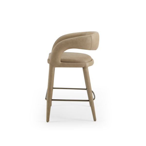 Modrest Faerron - Modern Tan Leatherette Counter Chair - Image 3