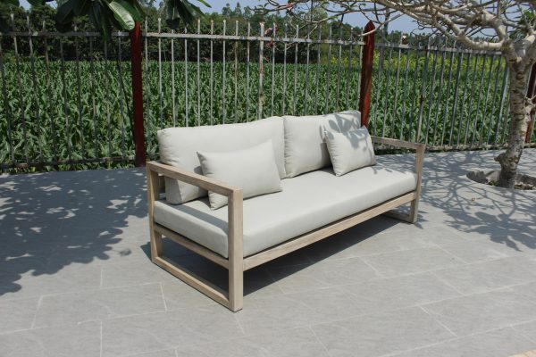 Renava Calm - Outdoor Grey + Acacia Sofa Set - Image 3