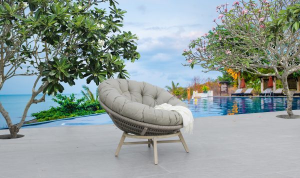 Renava Moon - Outdoor Beige Lounge Chair