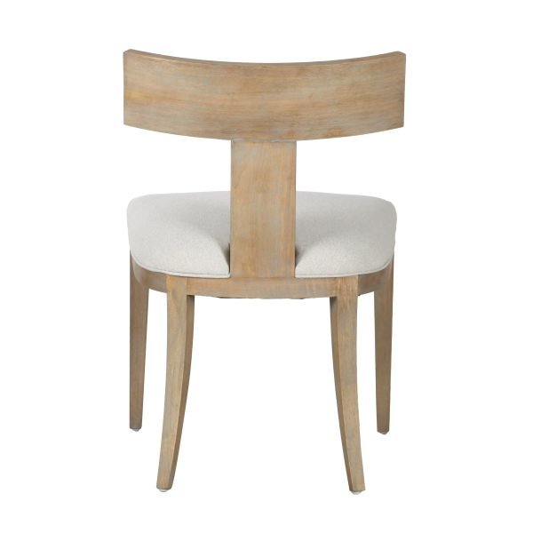 Modrest Fabien - Mid-Century Modern Beige Linen + Wood Dining Chair - Image 5