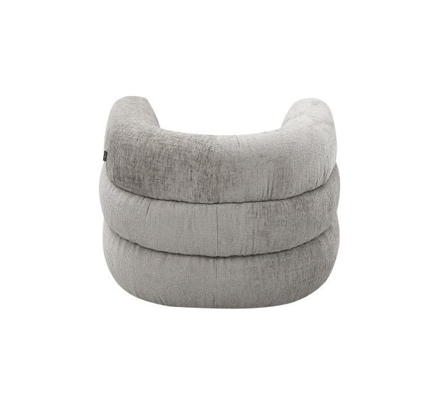 Divani Casa Shay - Modern Grey Fabric Accent Chair + Ottoman - Image 4