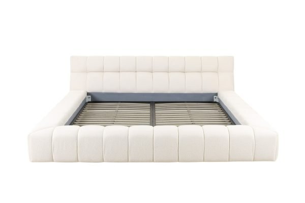 Divani Casa Tyree - Modern Tufted Off-White Fabric Bed - Image 2