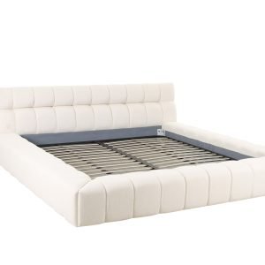 Divani Casa Tyree - Modern Tufted Off-White Fabric Bed