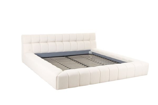 Divani Casa Tyree - Modern Tufted Off-White Fabric Bed-queen - Image 2