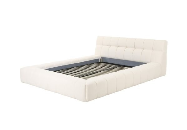 Divani Casa Tyree - Modern Tufted Off-White Fabric Bed - Image 4