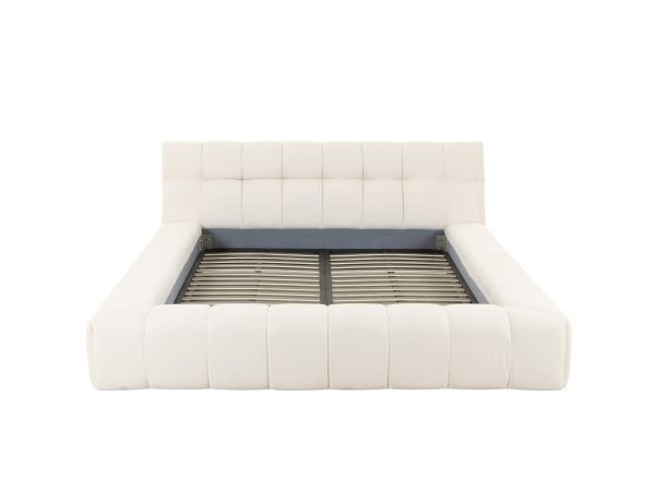 Divani Casa Tyree - Modern Tufted Off-White Fabric Bed - Image 3