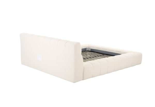 Divani Casa Tyree - Modern Tufted Off-White Fabric Bed - Image 5