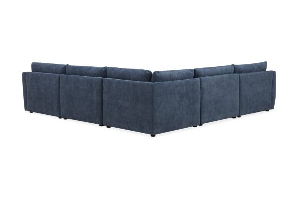 Divani Casa Kinsey - Modern Blue Fabric Modular Sectional Sofa - Image 5