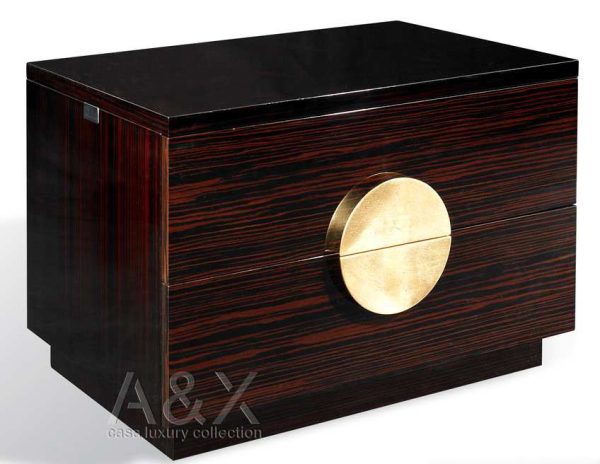 Tuscany Ebony Lacquered Armani Xavira Nightstand