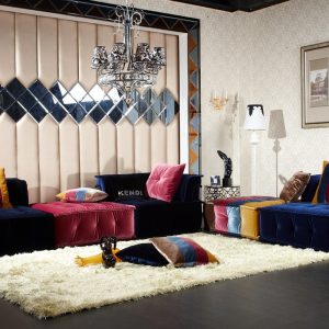 Divani Casa Dubai - Contemporary Multicolored Fabric Modular Sectional Sofa