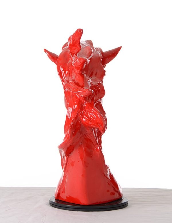SZ0002 Modern Red Horse Head Sculpture - Image 2