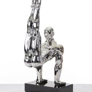 SZ0173 Modern Silver Gymnast-B Sculpture