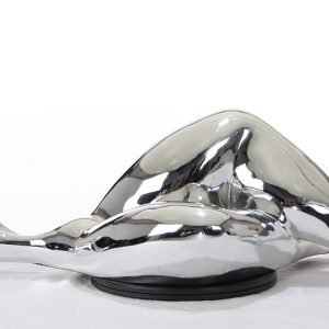 SZ0228 Modern Silver Napping Lady Sculpture
