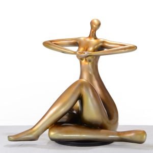 SZ0395 Modern Gold Lady Yoga Sculpture