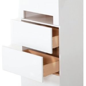 Ceres Modern White Glossy Chest w/ Light