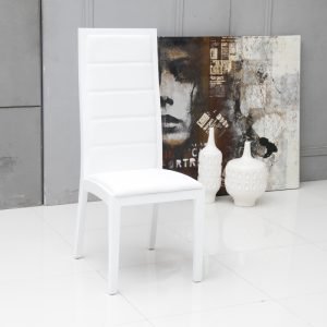 Donna - Contemporary White Leatherette Dining Chair (Set of 2)