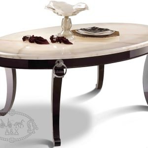 A&X Bellagio Luxurious Transitional Marble Dining Table