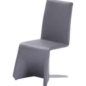Nisse - Contemporary Grey Leatherette Dining Chair (Set of 2)