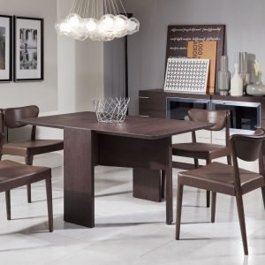 Modrest Union Modern Brown Oak Folding Dining Table