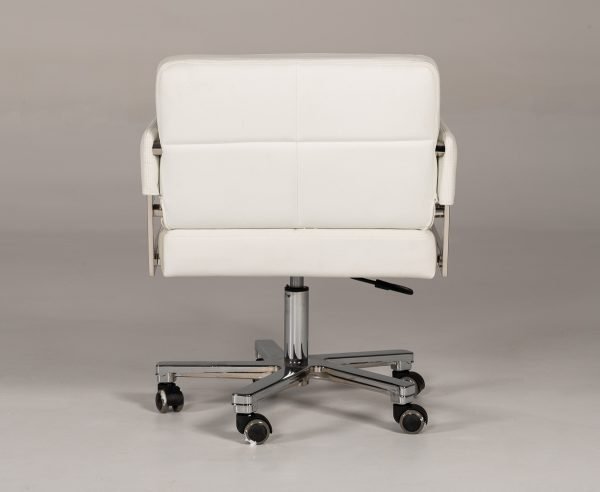 Modrest Craig Modern White Bonded Leather Office Chair - Image 4