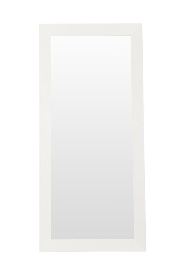 A&X Regal - Modern White Crocodile Floor Mirror