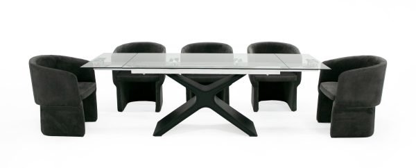 Modrest Adler - Modern Black Glass Extendable 63"/94.5" Dining Table - Image 3