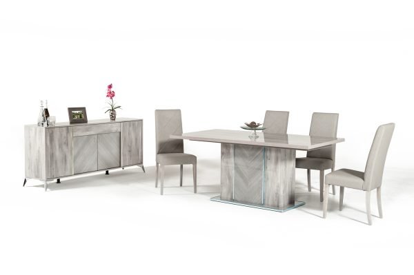 Nova Domus Alexa Italian Modern Grey Dining Table Set - Image 5
