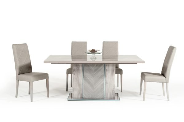 Nova Domus Alexa Italian Modern Grey Extendable Dining Table - Image 4