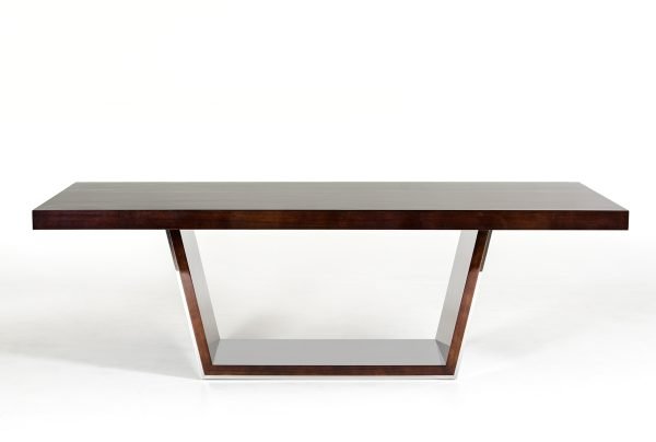 Modrest Alexander Modern Ebony High Gloss Dining Table - Image 4