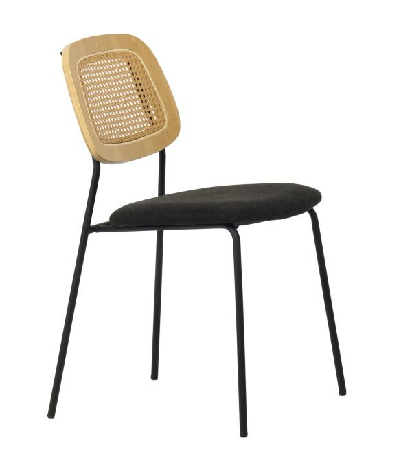 Modern Alizee - Modern Rattan and Black Dining Chair Set of 2 - Image 3